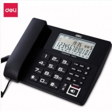 得力/deli 普通电话机∣26895 799数码录音电话机 (黑色)
